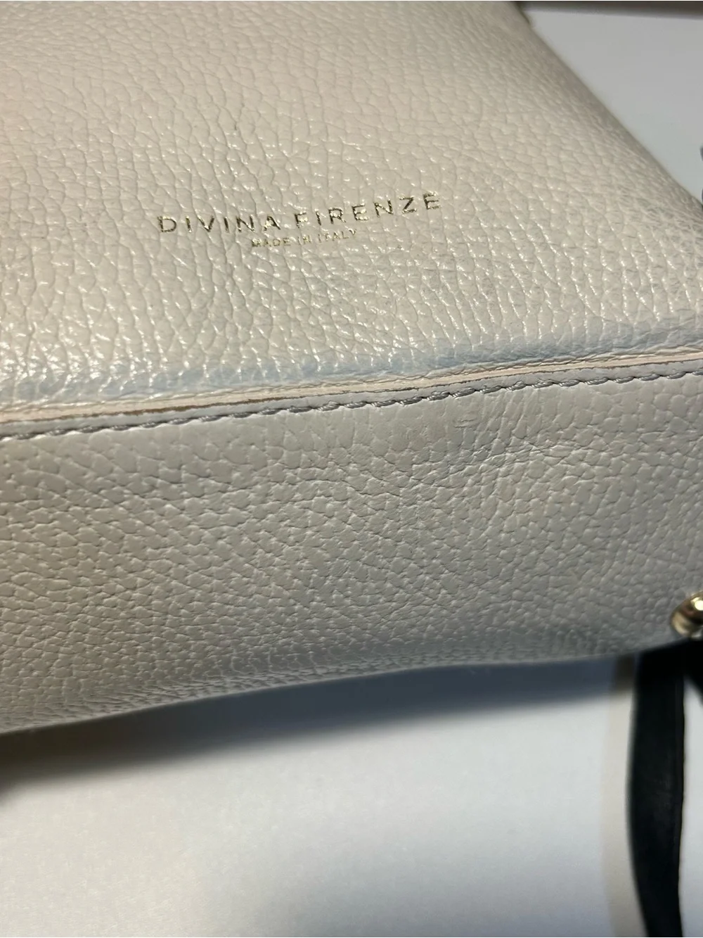 Divina Firenze Leather Convertible Backpack Crossbody Black White Minimal